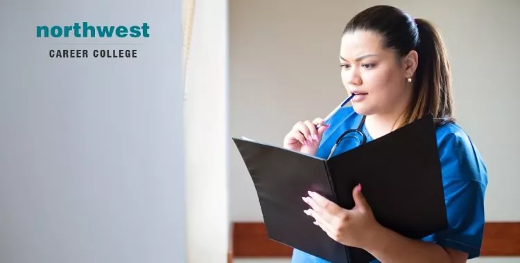 Medical Assistant reading clinical report