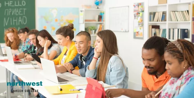 students- in a classroom learning foreign language