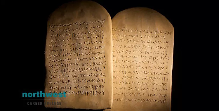Hebrew written tablets