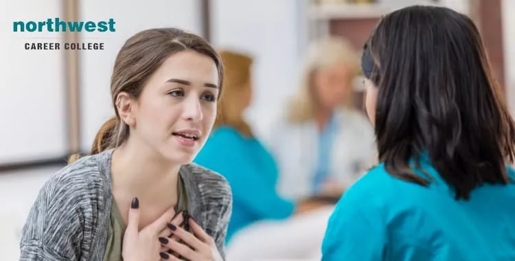 patient talks with healthcare professional on Breast Cancer