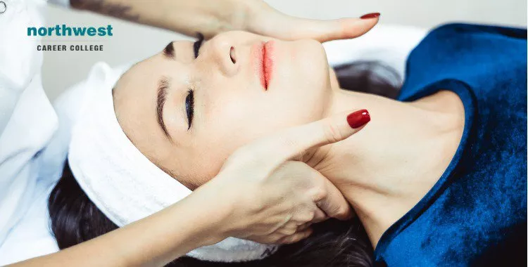 face massage in spa salon