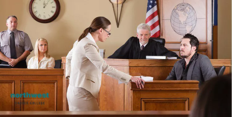 the inside of a courtroom