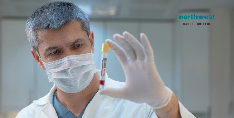 male doctor blood sample