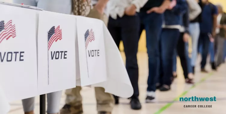 lined up to vote