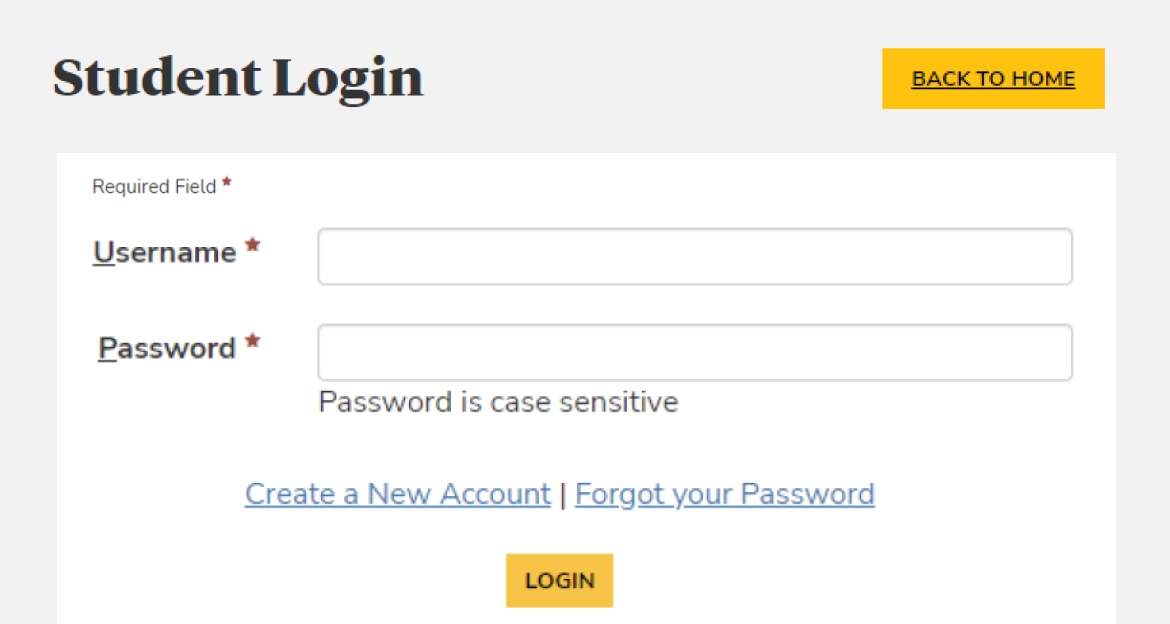 Student Login Step 1