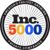 Inc 5000 Logo featuring Americas Fastest-Growing Private Companies in a circular design with colorful text.