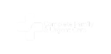 Logo for Complete Family & Urgent Care featuring a medical cross symbol.