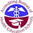 Logo of the Accrediting Bureau of Health Education Schools featuring a caduceus and graduation cap design.